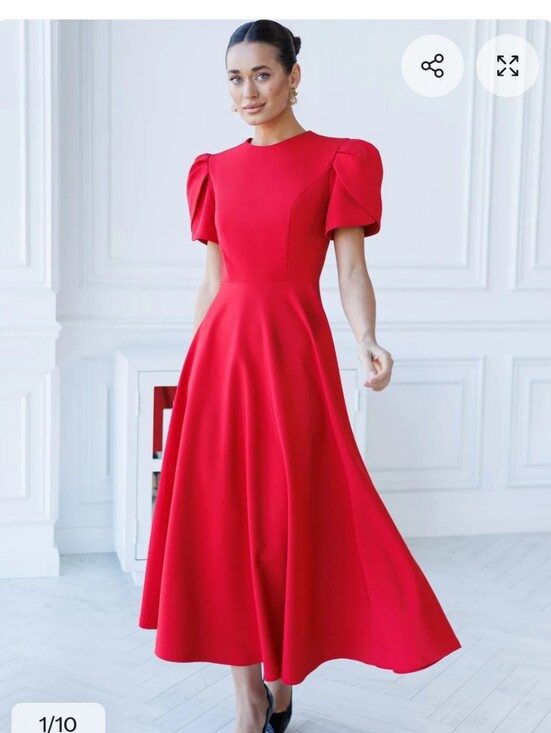 Dkny Dresses & Skirts - DKNY Women's Vibrant Red Midi Dress